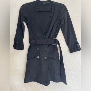H&M Faux Suede Skort Romper